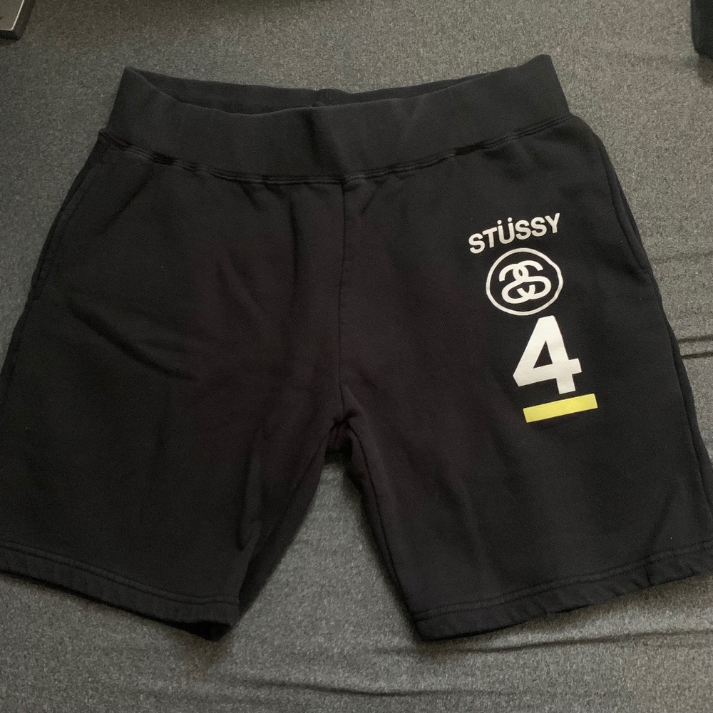 Fleece Black Stussy Sweat Shorts